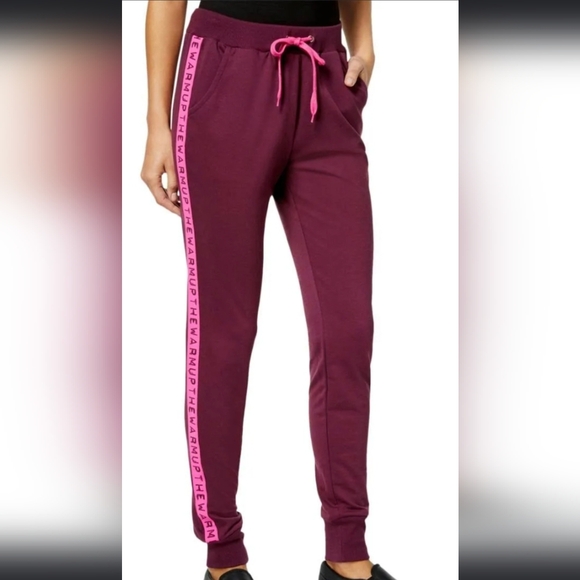 Jessica Simpson Pants - Jessica Simpson Joggers in Deep Purple with Pink Trim